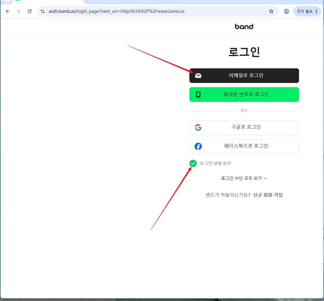步骤 6：选择登录方式并保持登录状态